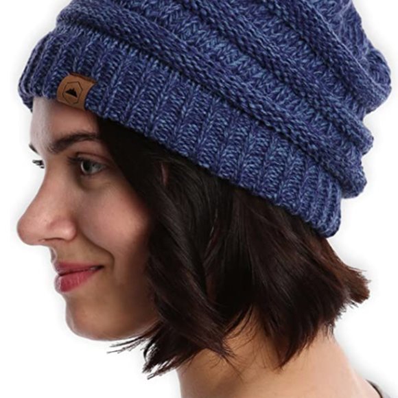 Womens Beanie Winter Hat - Warm Chunky Cable Knit Hats - Soft Stretch Thick Cute - Picture 7 of 16